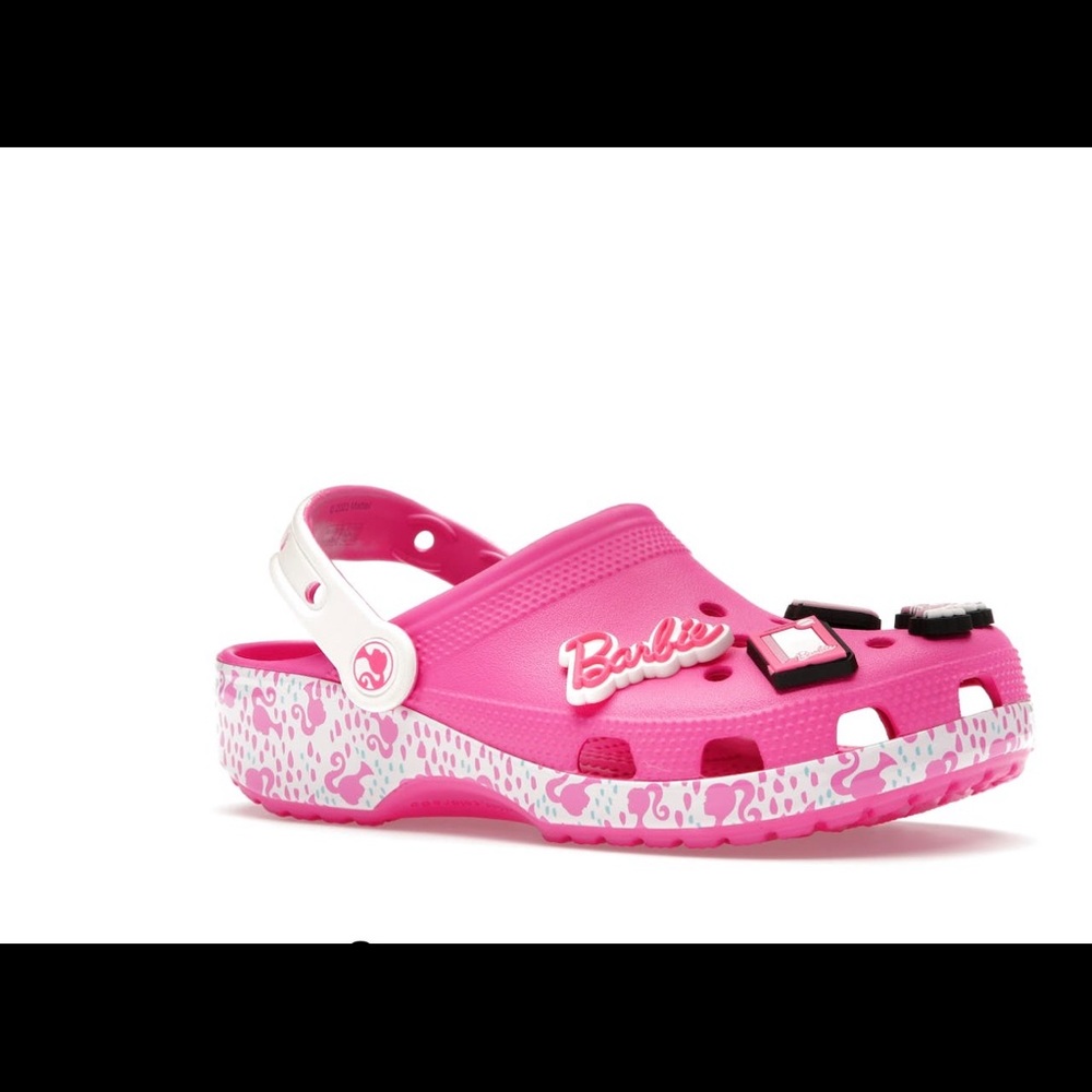 Pink Barbie crocs